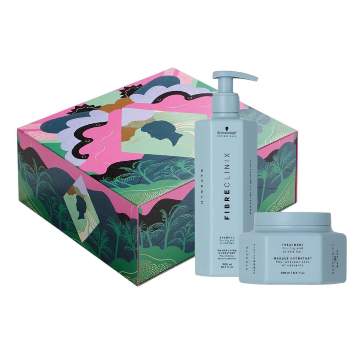 Schwarzkopf Fibre Clinix Hydrate Gift Box Shampoo & 300ml Treatment 250ml