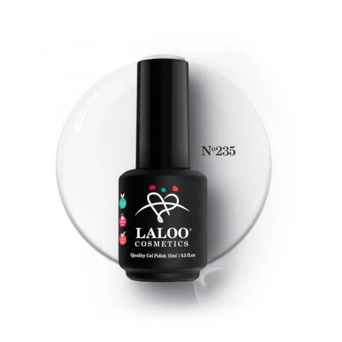 Semi-permanent Nail Polish 235 Ice White Milky (French base) 15ml