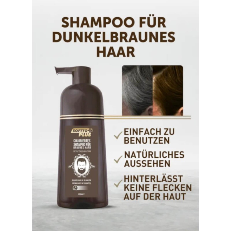 Hair Shampoo Softto Plus Brown 350ml