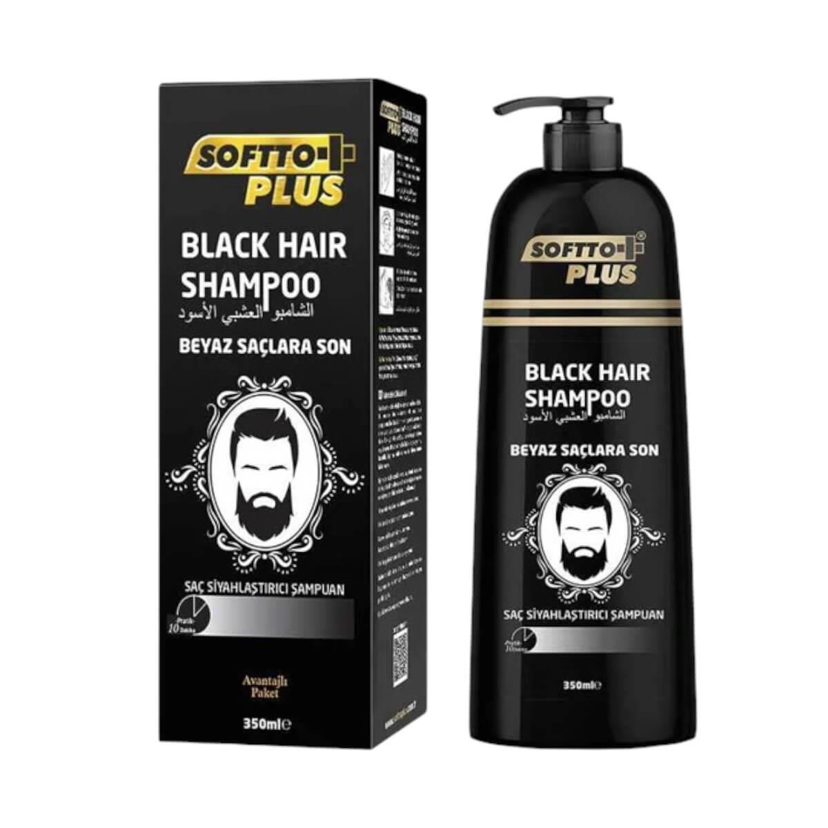 Hair Shampoo Softto Plus Black 350ml
