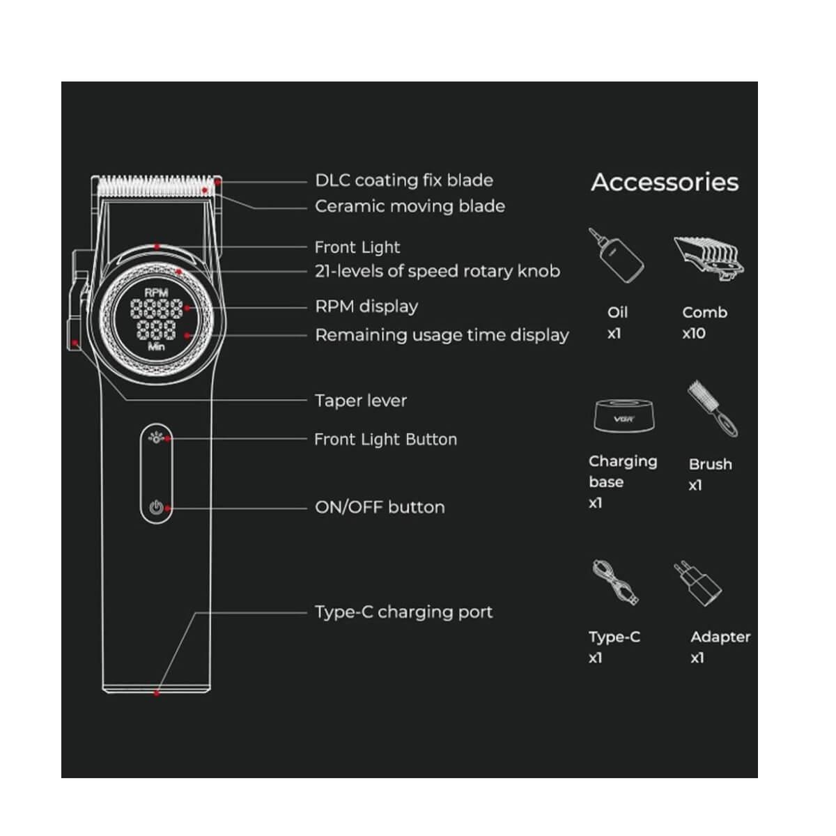 Κουρευτική Μηχανή V-001 VGR