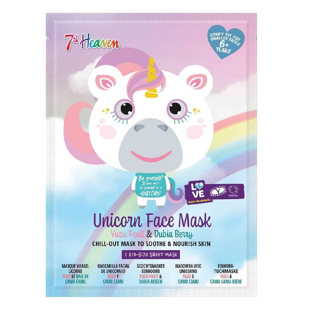 7th Heaven Unicorn Face Mask with Acai & Pomegranate 28gr