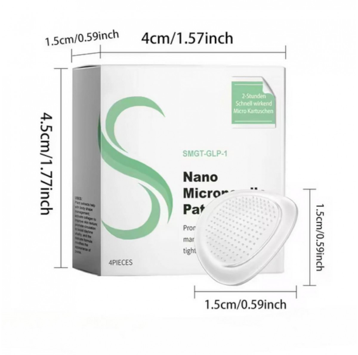 Nano Micro Needle Plasters SMGT-GLP-1 Microneedle Plasters 4patches