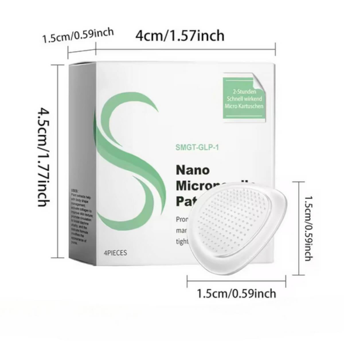Nano Micro Needle Plasters SMGT-GLP-1 Microneedle Plasters 4patches