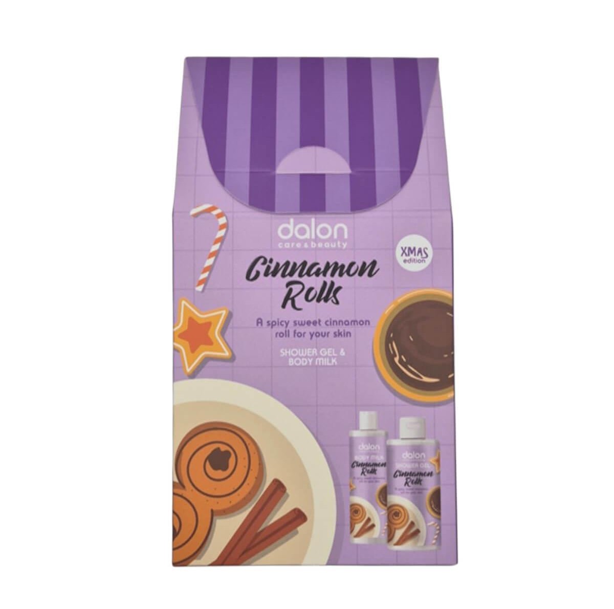 Cinnamon Rolls Shower Gel 300ml & Body Milk 200ml Xmas Edition Dalon
