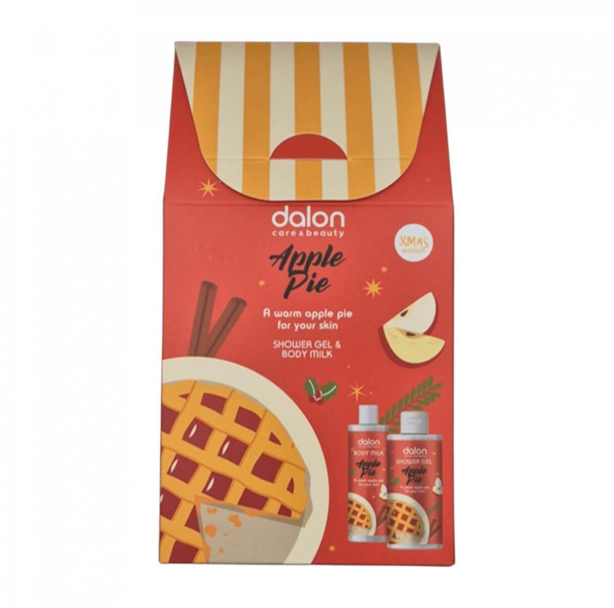 Apple Pie Shower Gel 300ml & Body Milk 200ml Xmas Edition Dalon