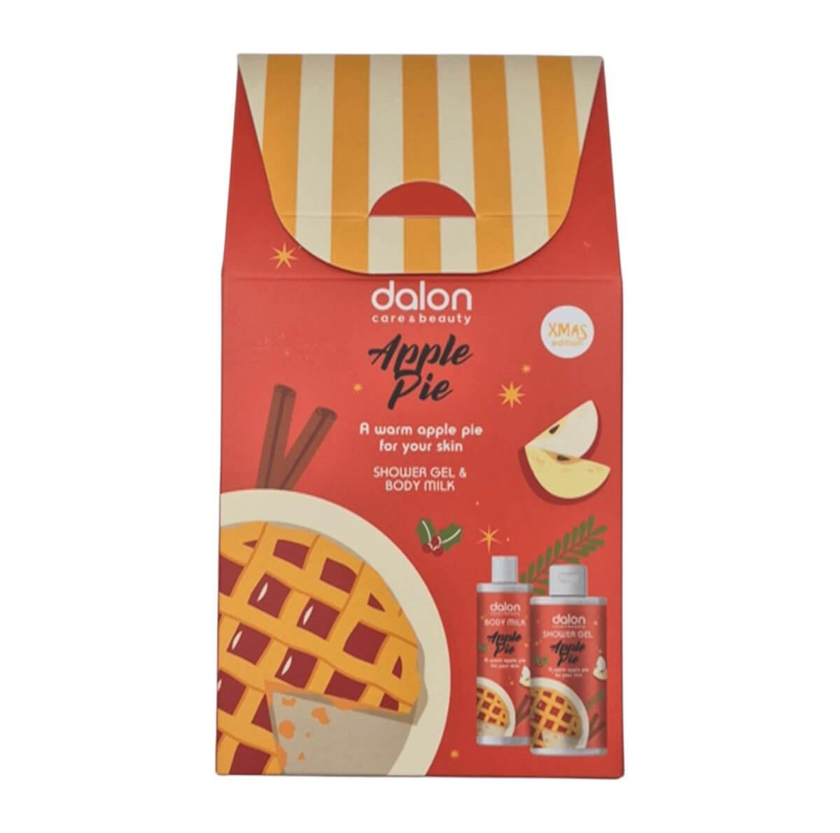 Apple Pie Shower Gel 300ml & Body Milk 200ml Xmas Edition Dalon