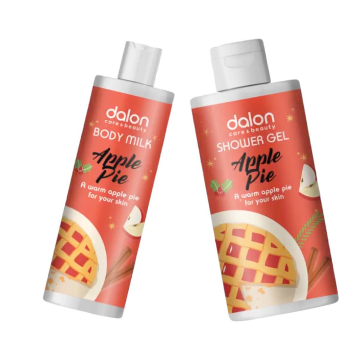 Apple Pie Shower Gel 300ml & Body Milk 200ml Xmas Edition Dalon