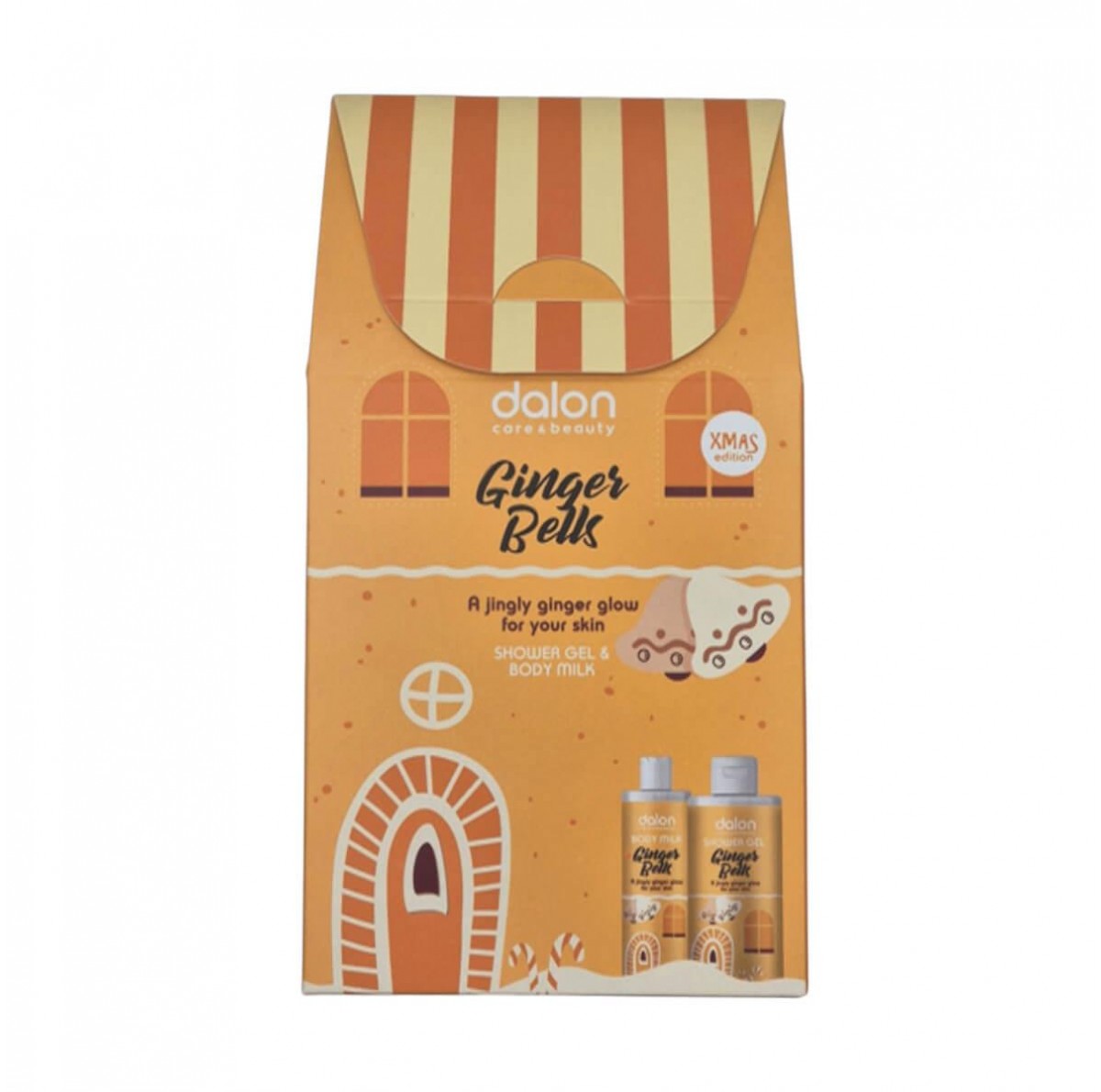 Ginger Bells Shower Gel 300ml & Body Milk 200ml Xmas Edition Dalon