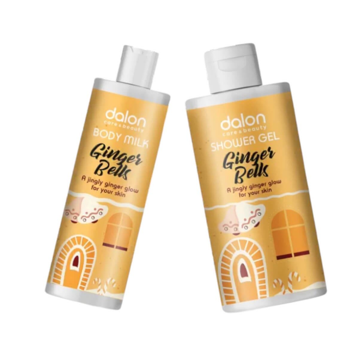 Ginger Bells Shower Gel 300ml & Body Milk 200ml Xmas Edition Dalon