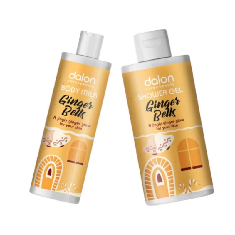 Ginger Bells Shower Gel 300ml & Body Milk 200ml Xmas Edition Dalon