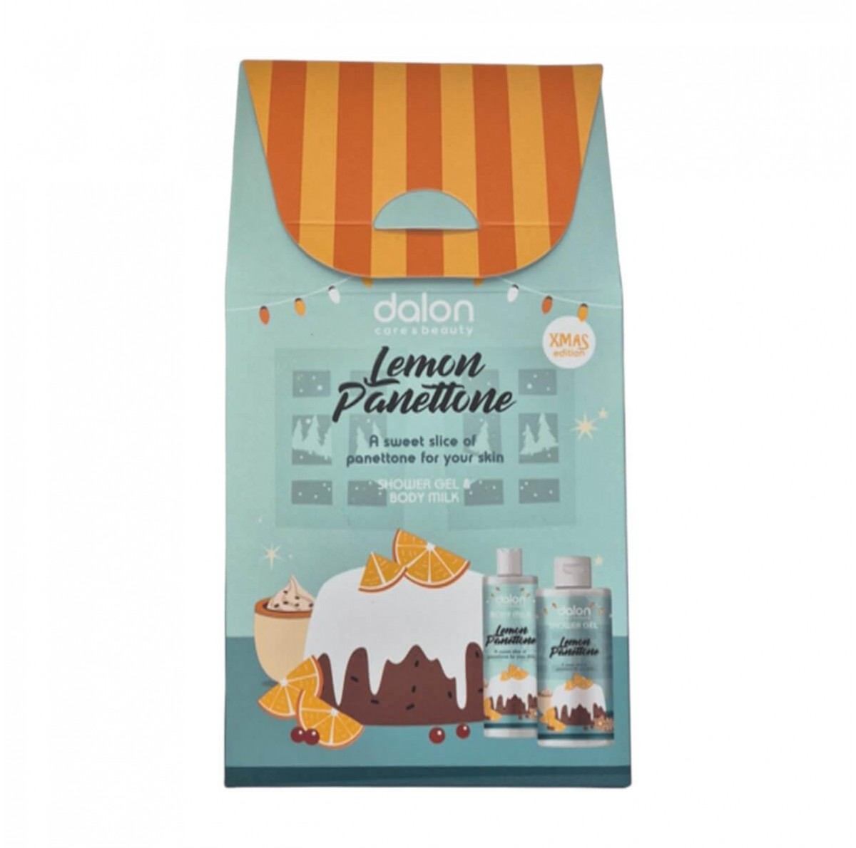 Lemon Panettone Shower Gel 300ml & Body Milk 200ml Xmass Edition Dalon