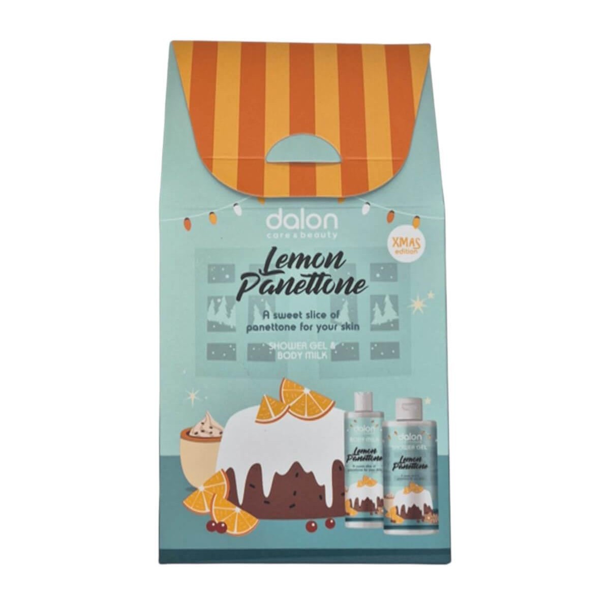 Lemon Panettone Shower Gel 300ml & Body Milk 200ml Xmass Edition Dalon
