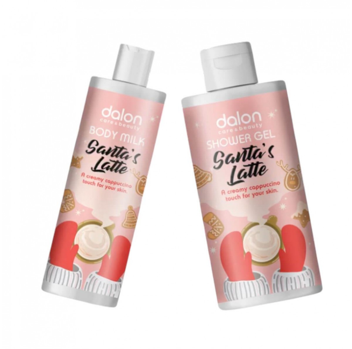 Santa Late Shower Gel 300ml & Body Milk 200ml Xmass Edition Dalon