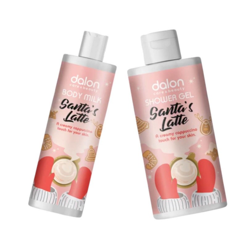 Santa Late Shower Gel 300ml & Body Milk 200ml Xmass Edition Dalon