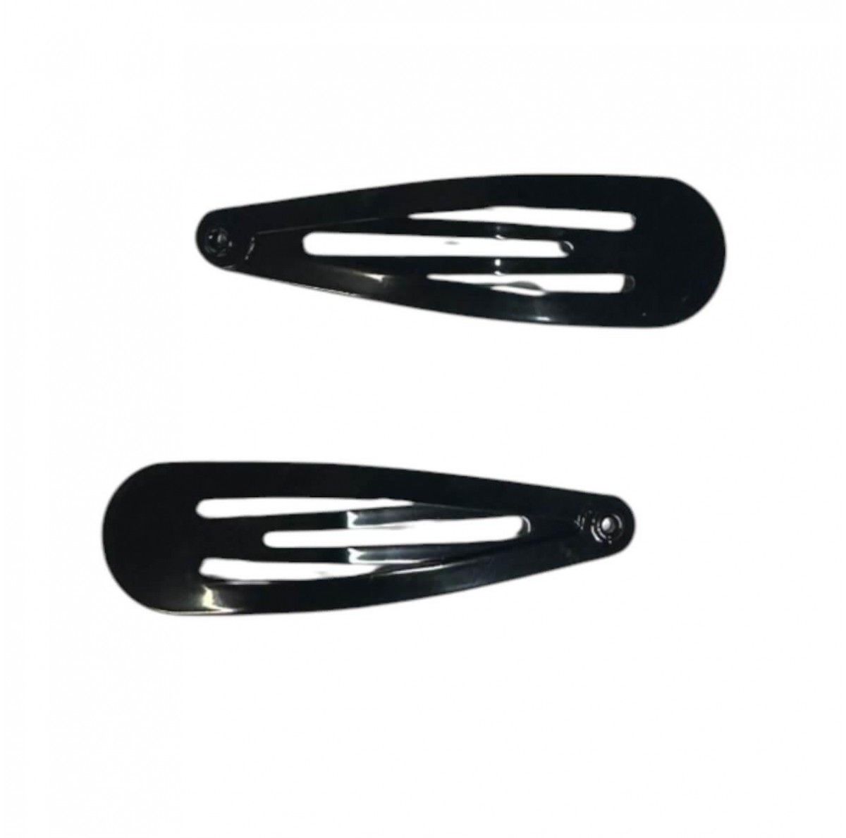 Σετ Κλιπ Μαύρα Γυαλιστερά 2 τεμ RoRo