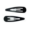 Clips Μαλλιών Μαύρο Ματ Set 2pcs 7cm RoRo