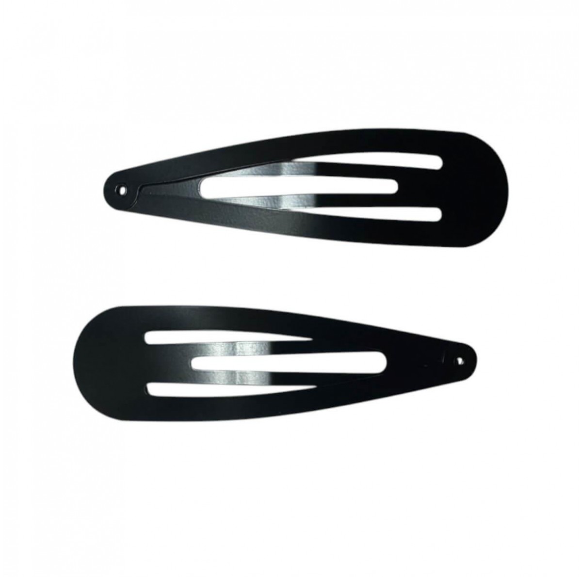 Clips Μαλλιών Μαύρο Ματ Set 2pcs 7cm RoRo