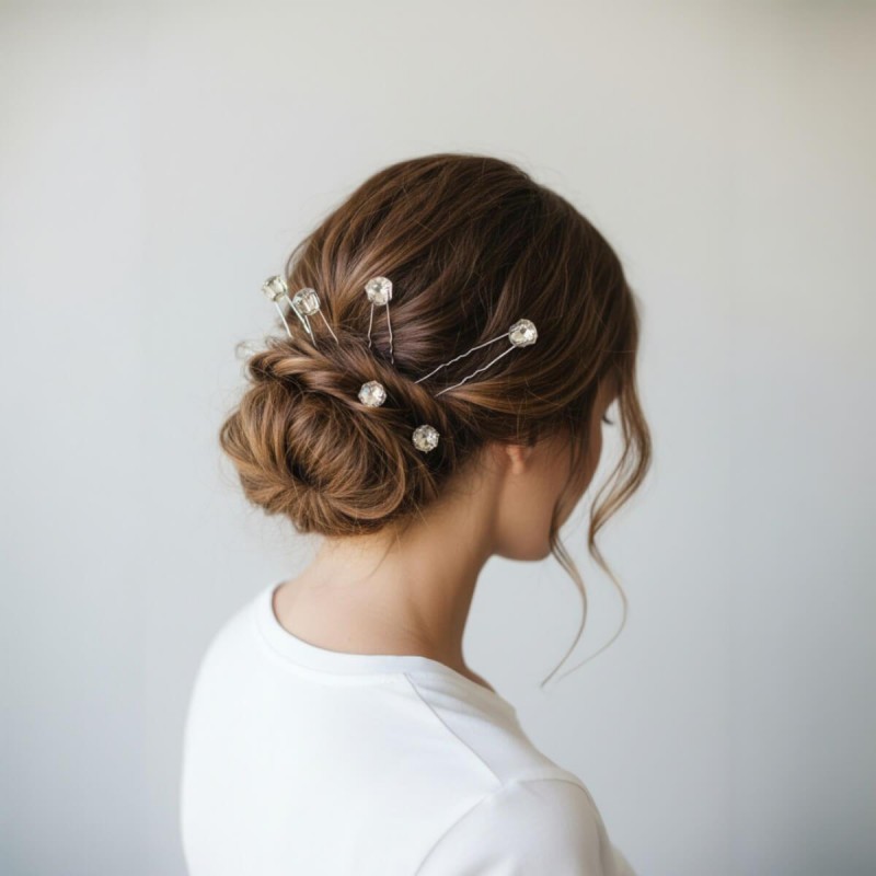 Decorative hairpins set of 4 pcs