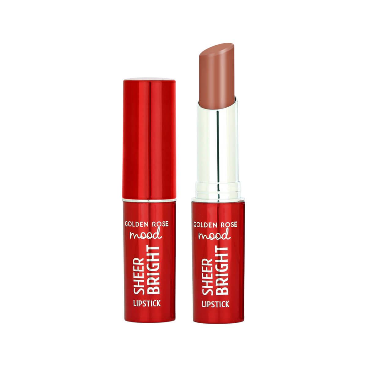 Mood sheer bright lipstick 104 nude latte Golden Rose