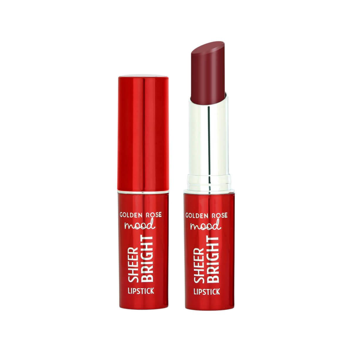 Mood sheer bright lipstick 108 rosy plum Golden Rose