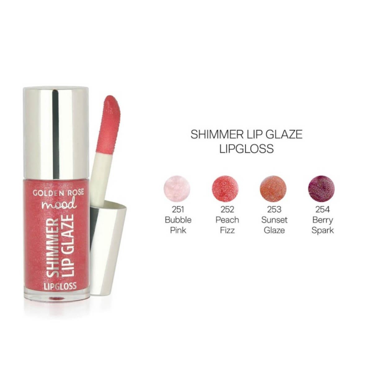 Mood shimmer lip glaze ligloss Golden Rose