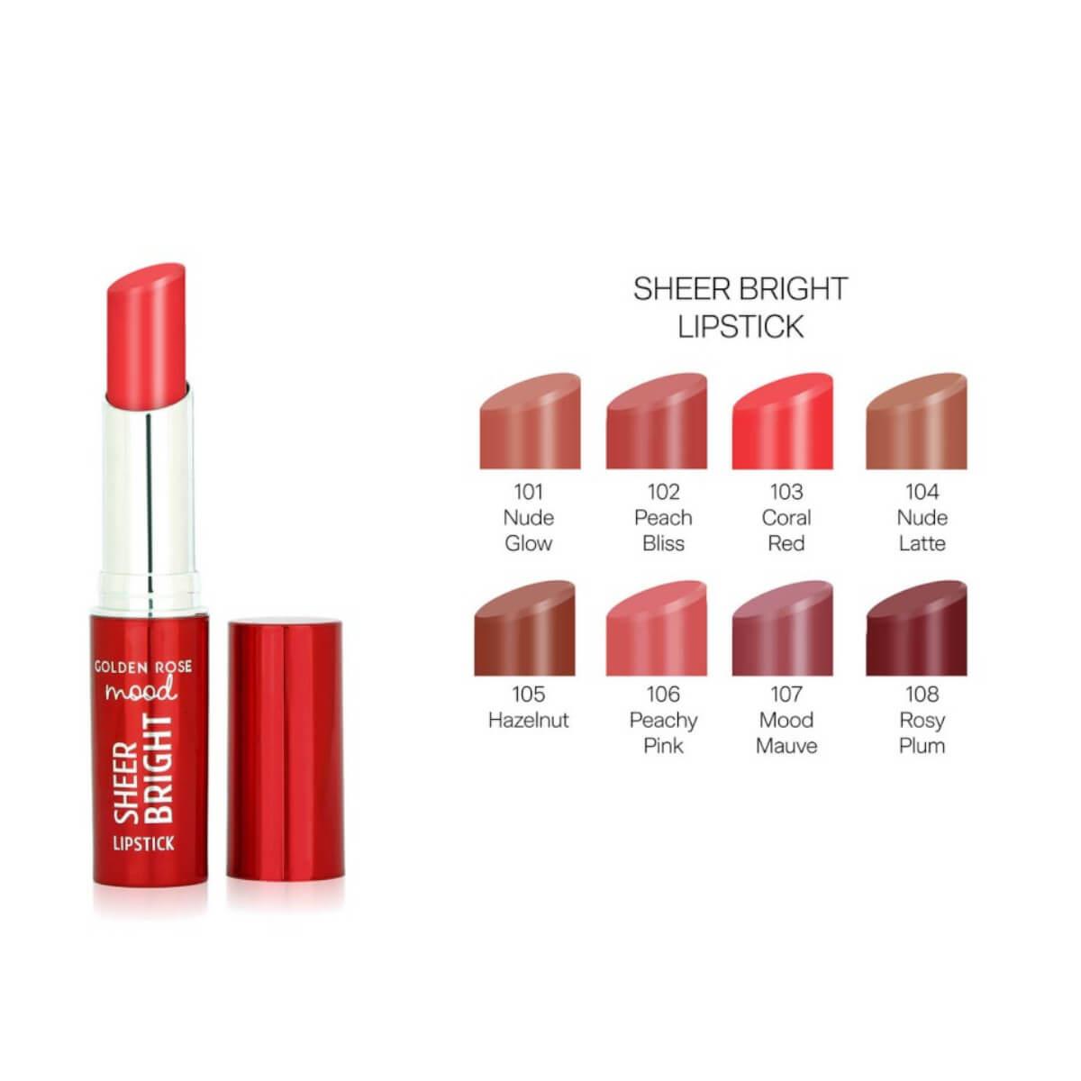 Mood sheer bright lipstick Golden Rose