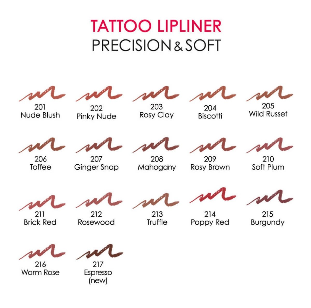 Tattoo lipliner precision & soft Golden Rose