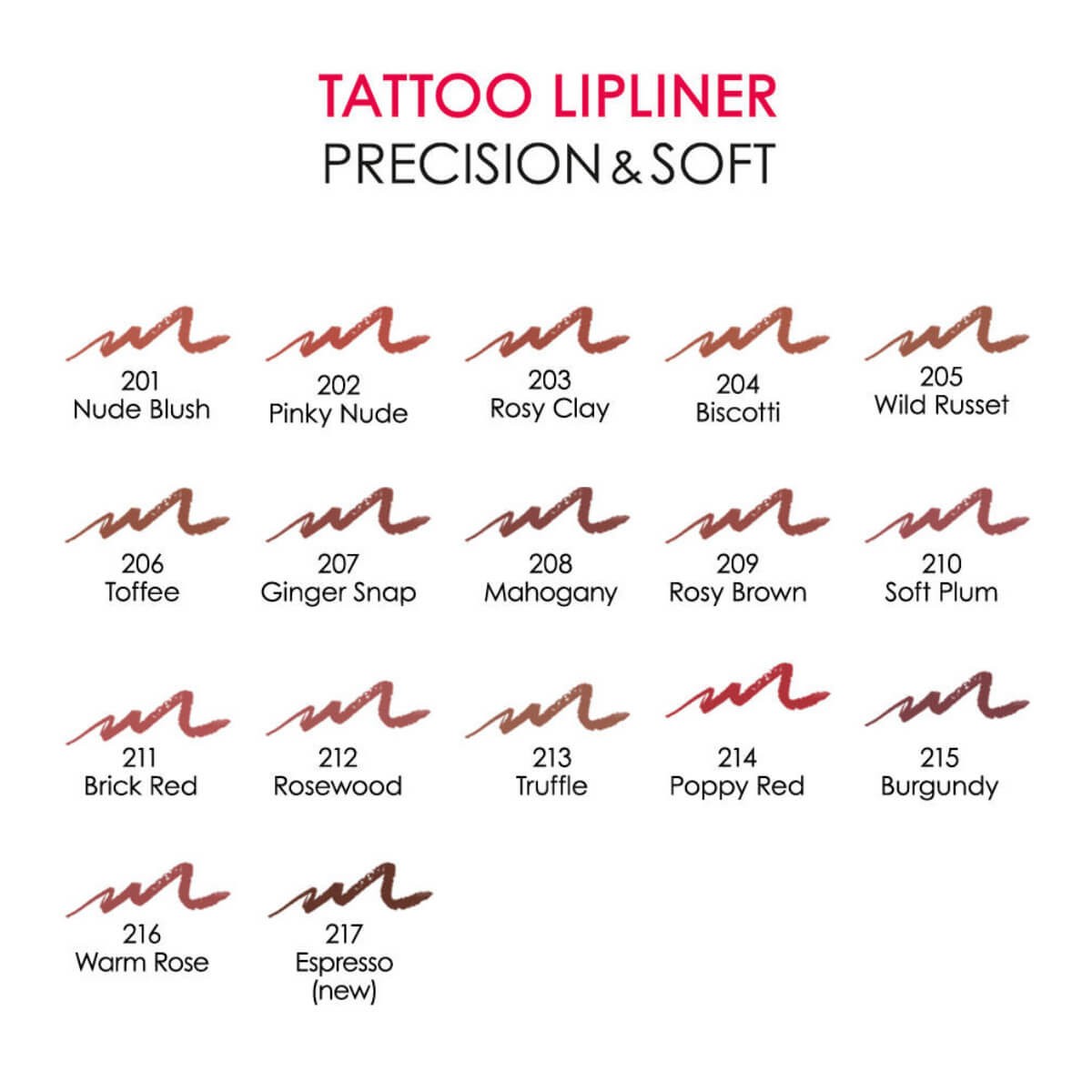 Tattoo lipliner precision & soft Golden Rose