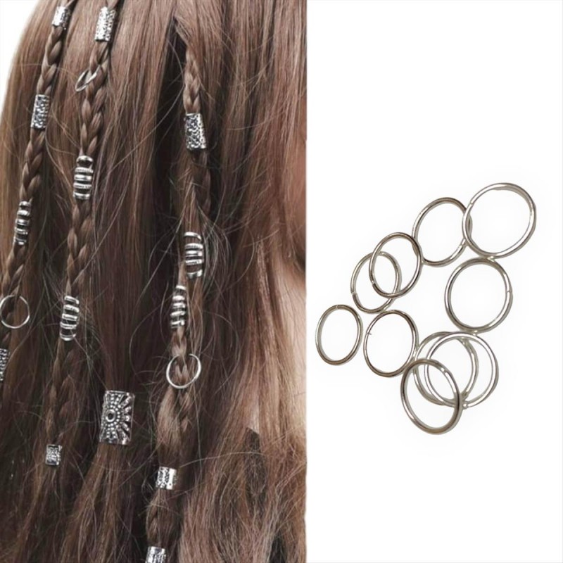 Silver Hair Decorations HA1 Silver 10pcs