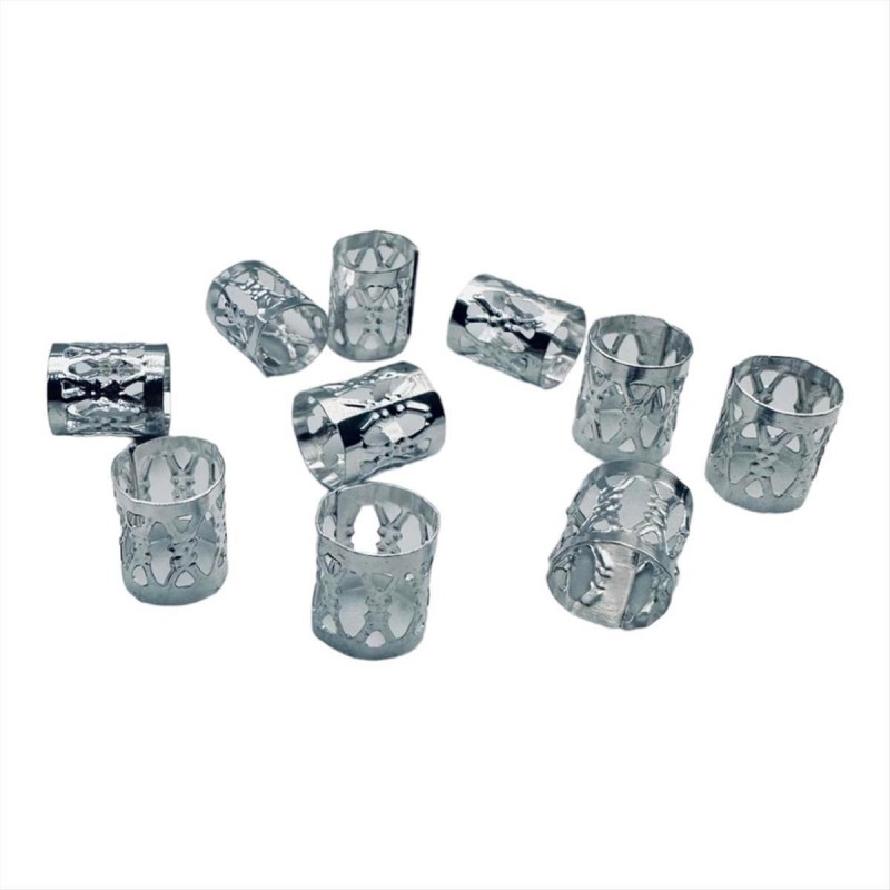 Silver Hair Decorations HA4 10pcs