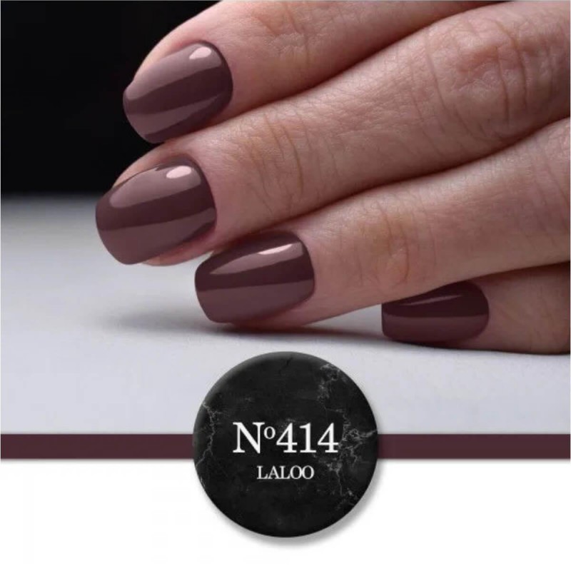 Semi-permanent gel polish 414 dark chocolate 15ml Laloo