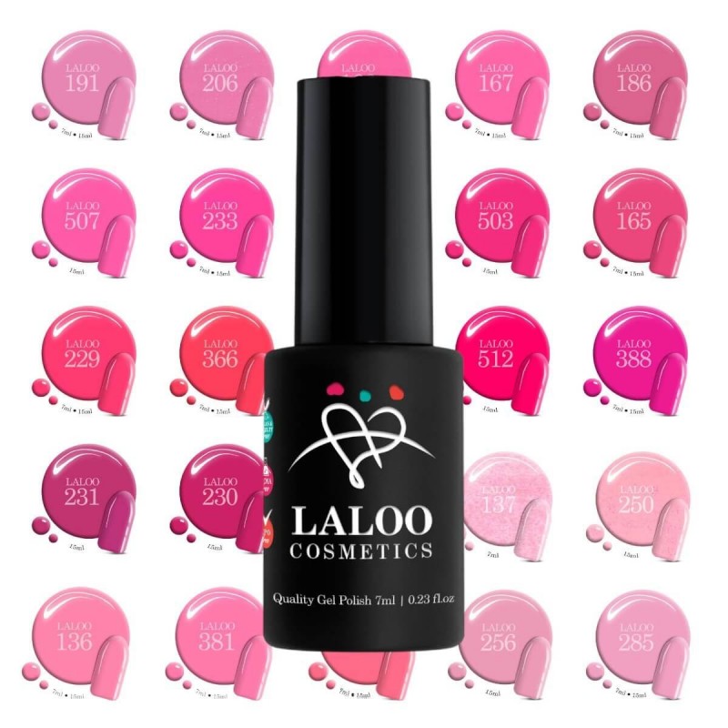 Ημιμόνιμο βερνίκι Pink Pulse 7ml Laloo