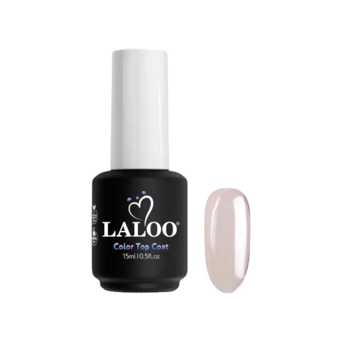 Semi-permanent gel polish color top coat 08 blush rose 15ml Laloo
