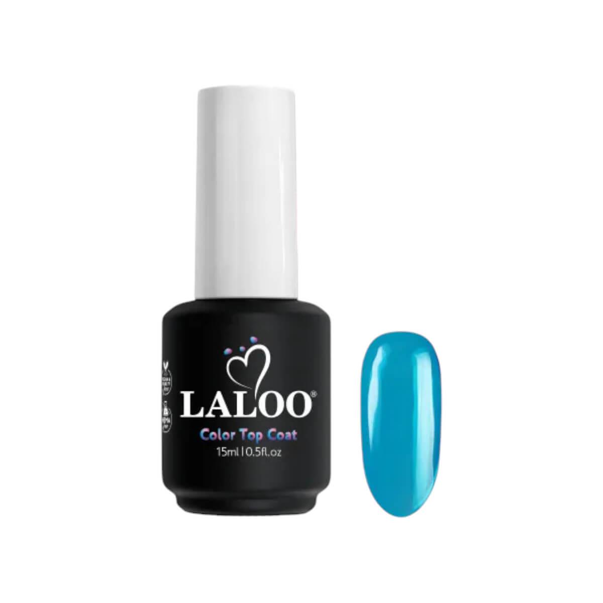 Semi-permanent gel polish color top coat 09 ocean blue 15ml Laloo