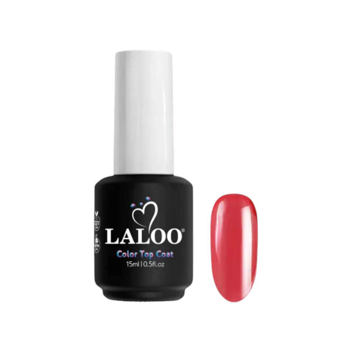 Semi-permanent gel polish color top coat 11 hot flame red 15ml Laloo