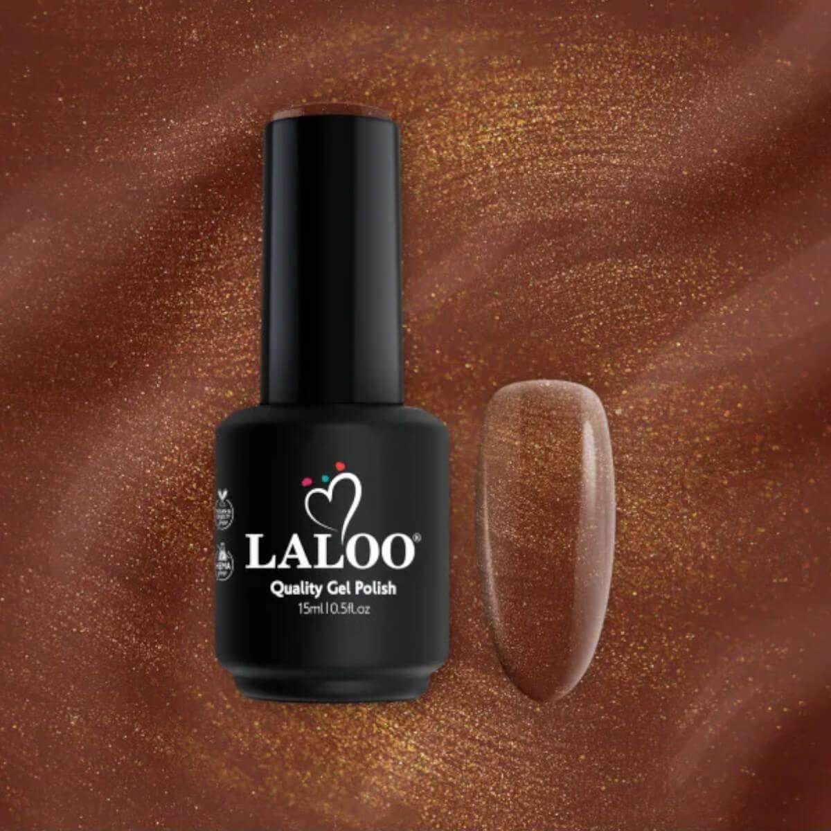 Ημιμόνιμο βερνίκι 654 cognac 15ml Laloo