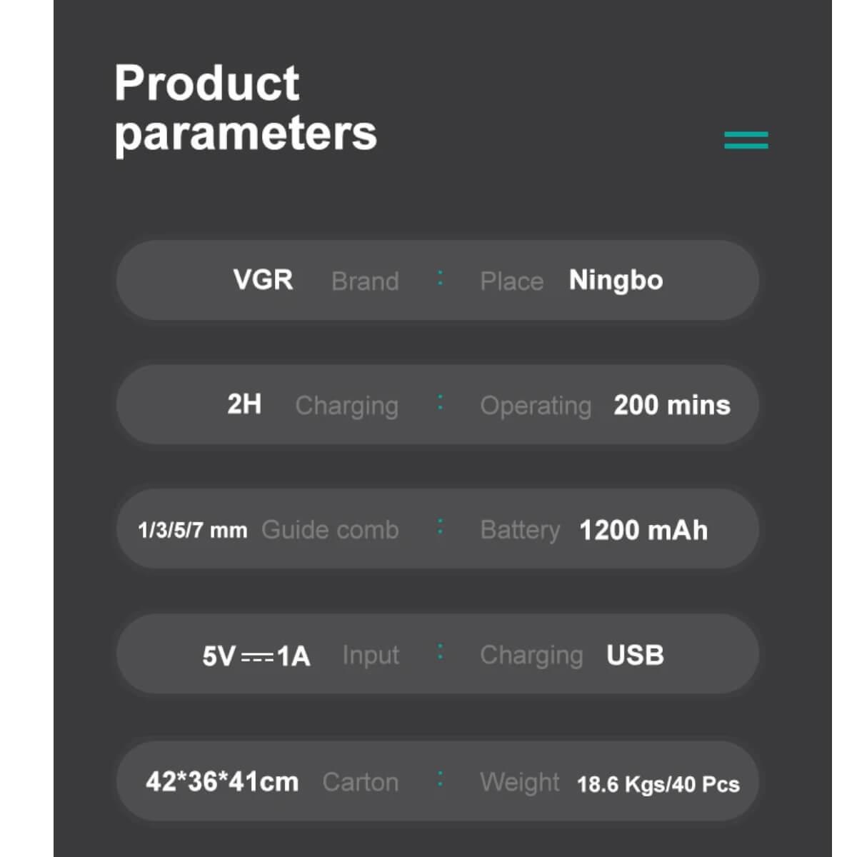 Κουρευτική Μηχανή Μαλλιών VGR V-921