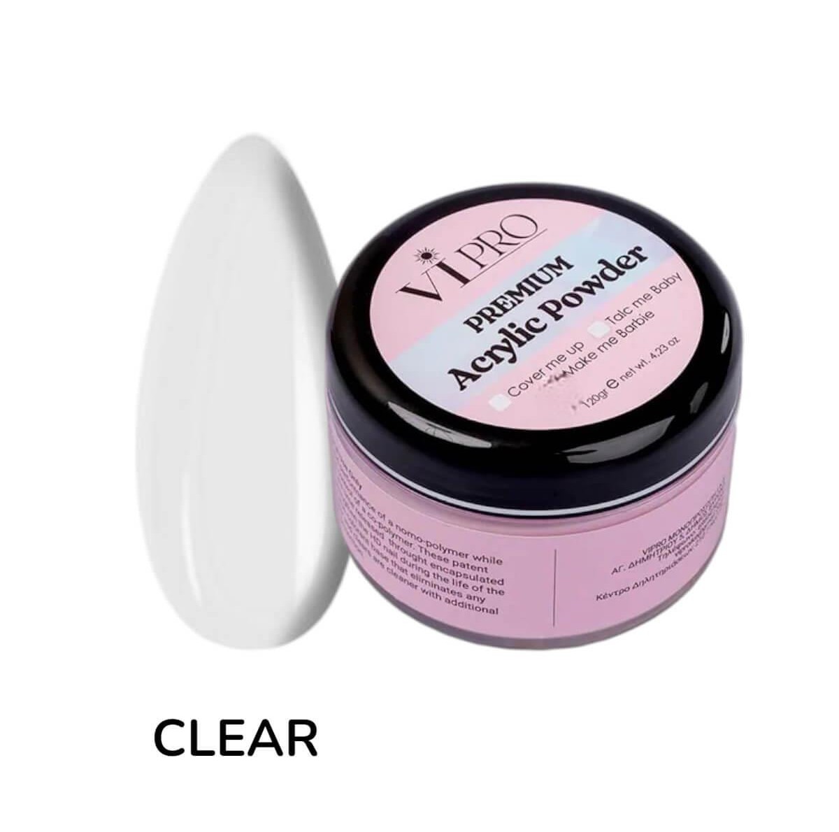 Acrylic Powder Clear 120g Vi Pro