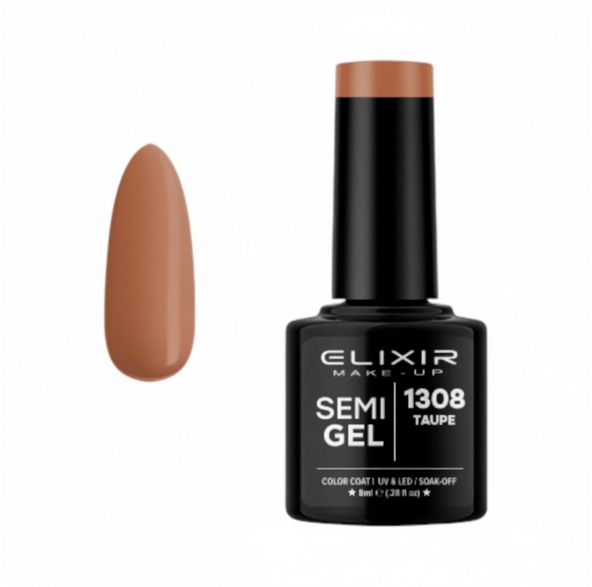 Elixir Semi Gel Uv&Led 1308 Taupe 8ml