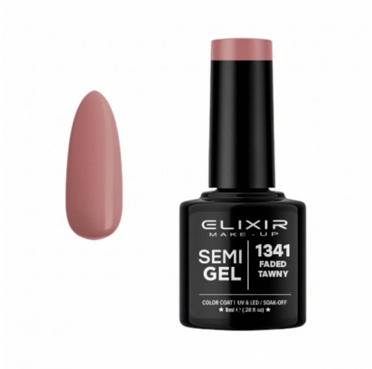 Ημιμόνιμο Βερνίκι Elixir Semi Gel Uv&Led 1341 Faded Tawny 8ml