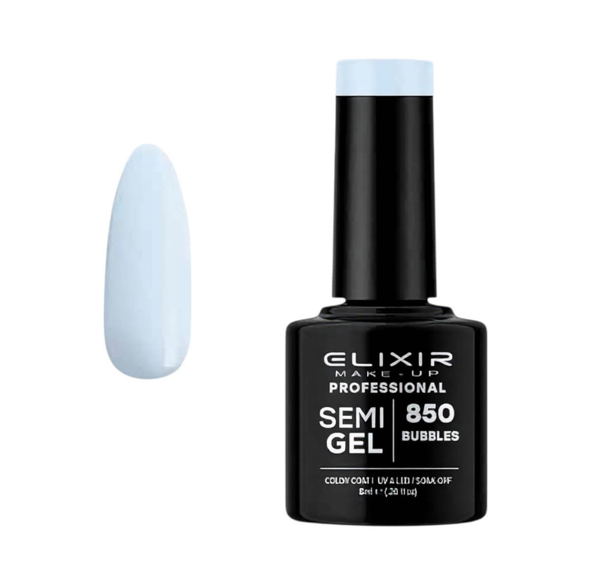 Ημιμόνιμο Βερνίκι Elixir Semi Gel Uv&Led 850 Bubbles 8ml