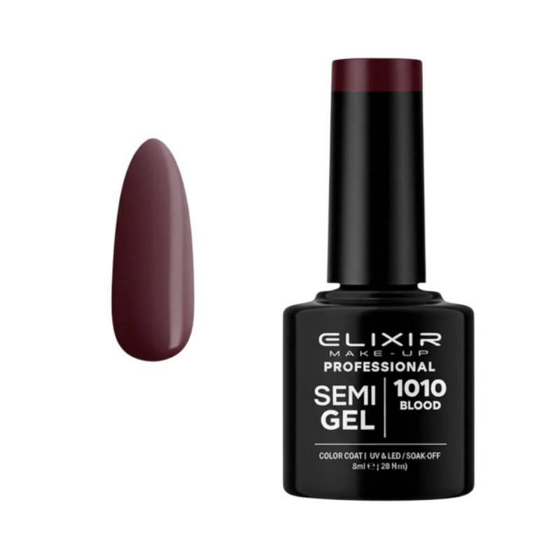 Semi-permanent gel polish semigel 1010 Blood 8ml Elixir