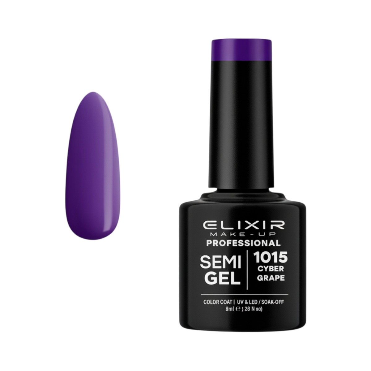 Elixir Semi Gel Uv&Led 1015 Cyber Grape 8ml
