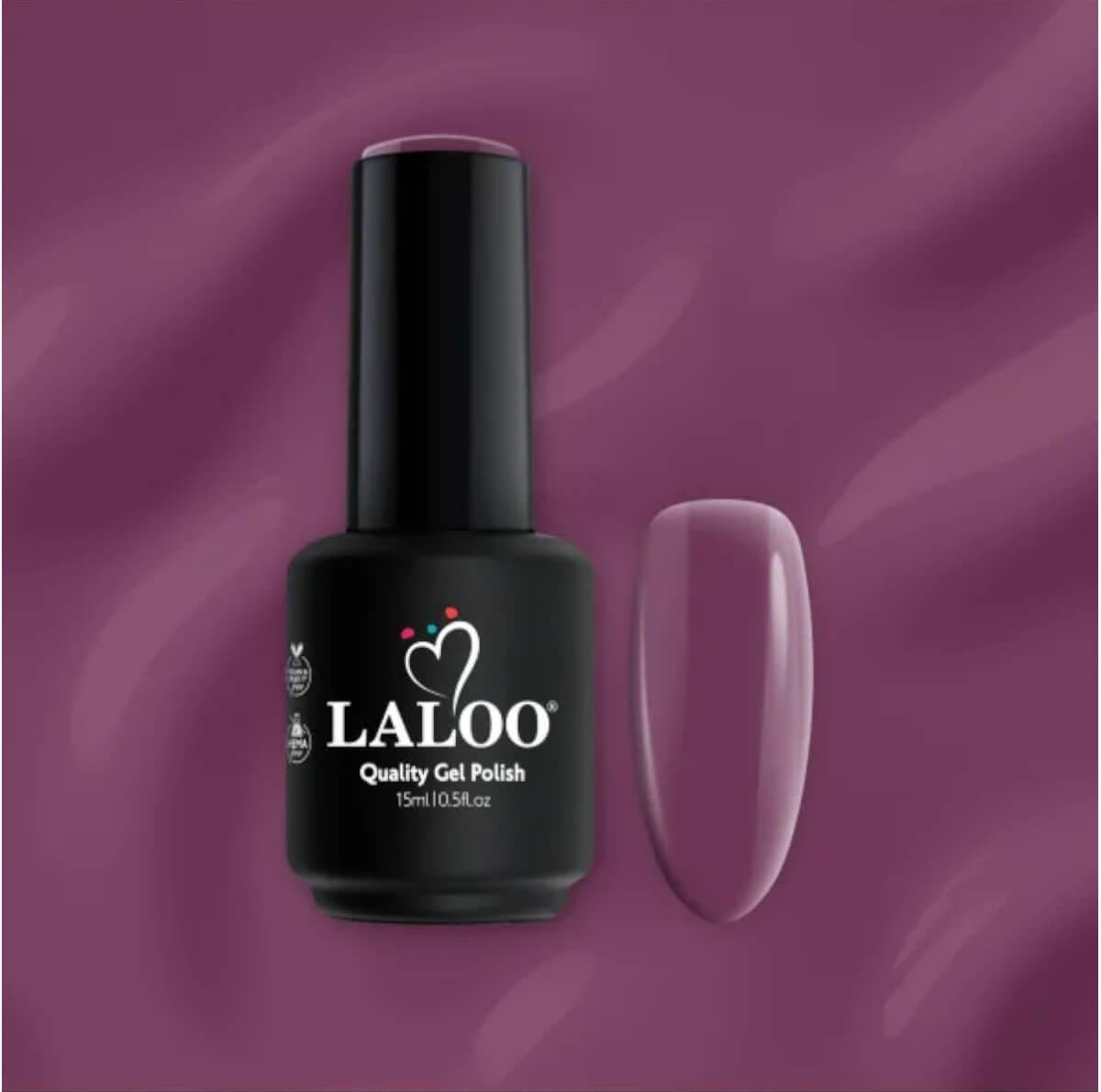 Ημιμόνιμο βερνίκι 301 γλυκό μελιτζανί 15ml Laloo