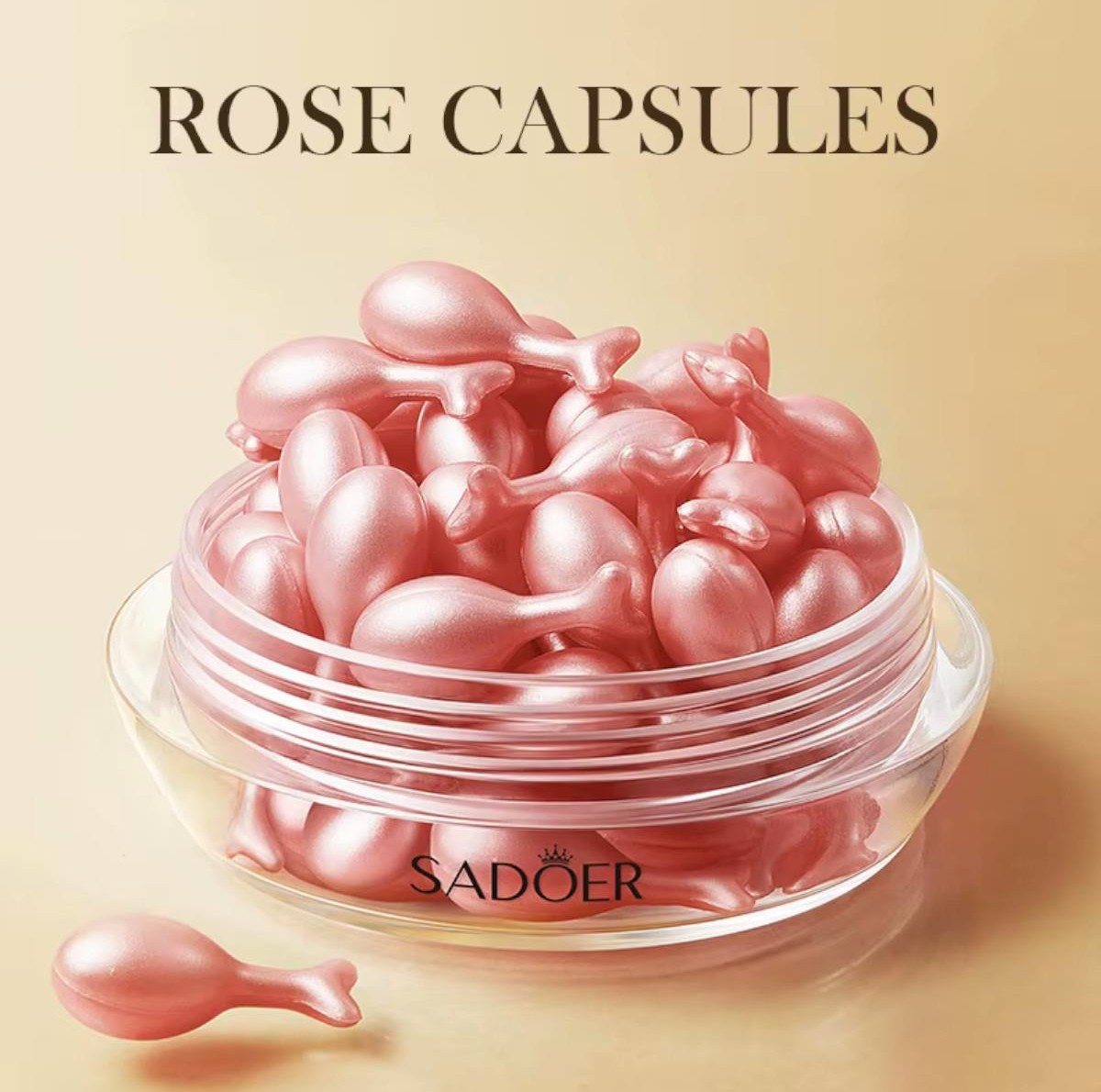 Rose Essence Lotion Whitening bright & Moisturize Skin 30 capsules Sadoer