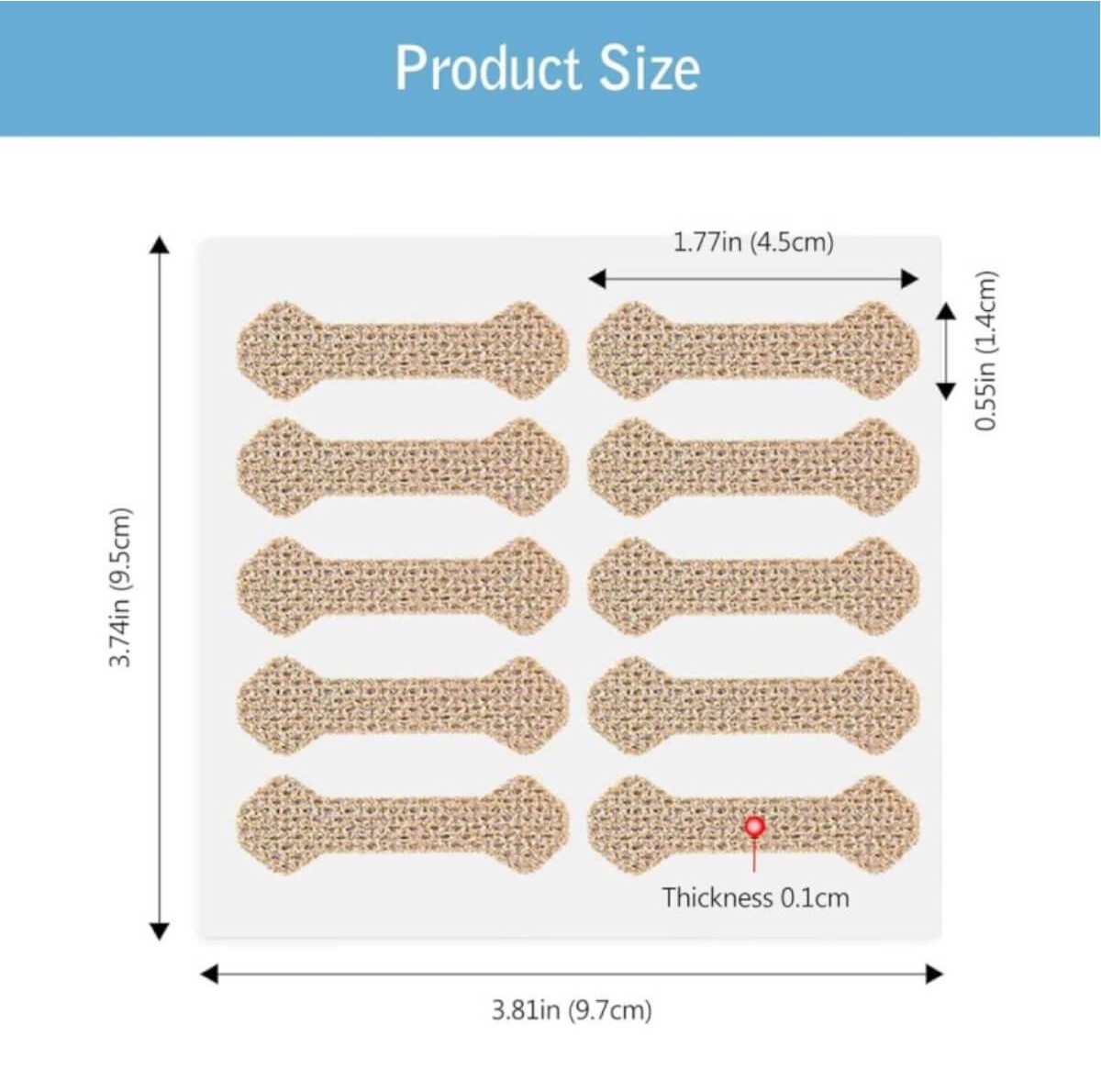 Αυτοκόλλητα Επιθέματα Ονυχοκρύπτωσης 100pcs