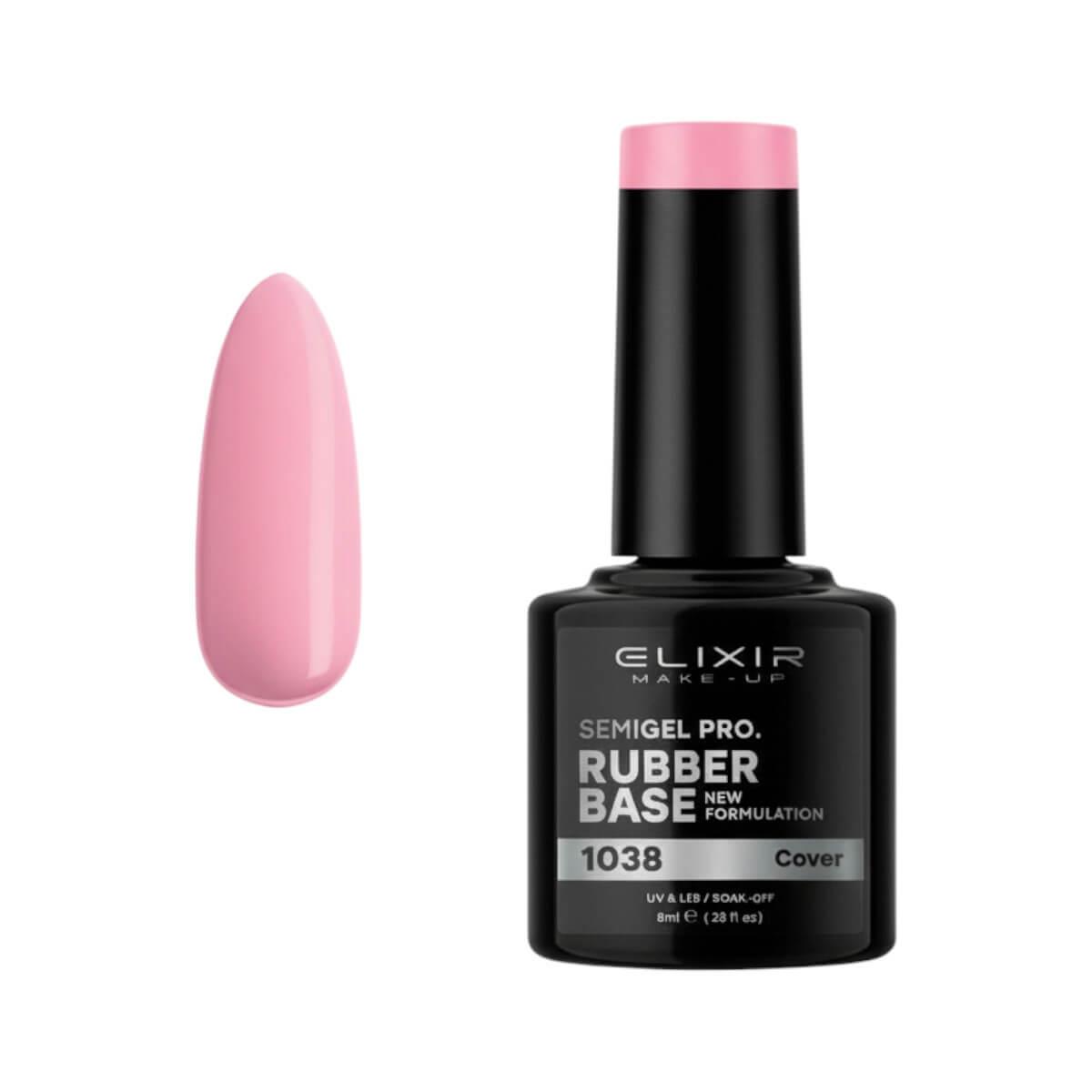 Semi-permanent gel polish semigel rubber base 1038 Cover 8ml Elixir