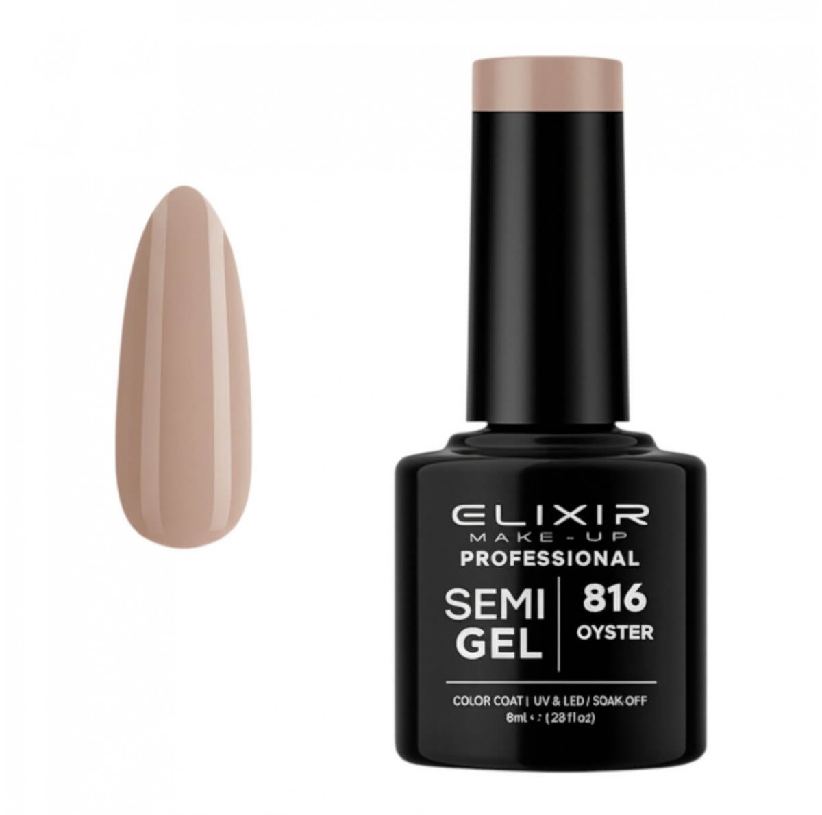 Semi-permanent gel polish semigel 816 Oyster 8ml Elixir