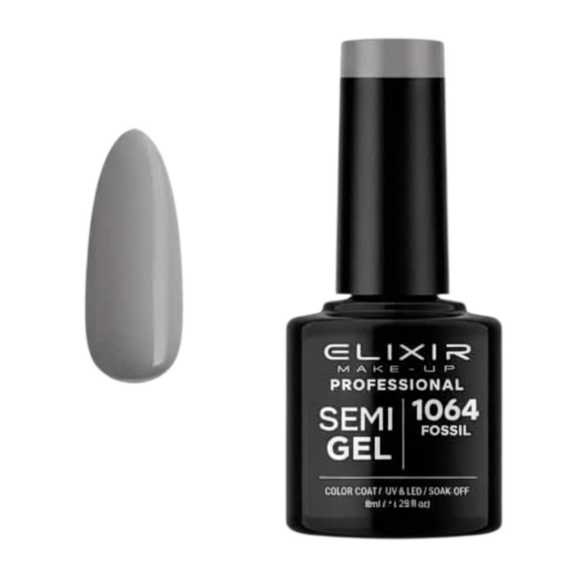 Semi-permanent gel polish semigel 1064 Fossil 8ml Elixir